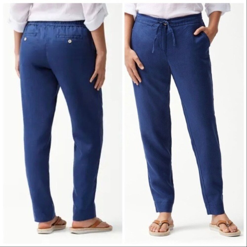 Tommy Bahama Blue‎ Palmbray Tapered Linen Pants Size Medium
